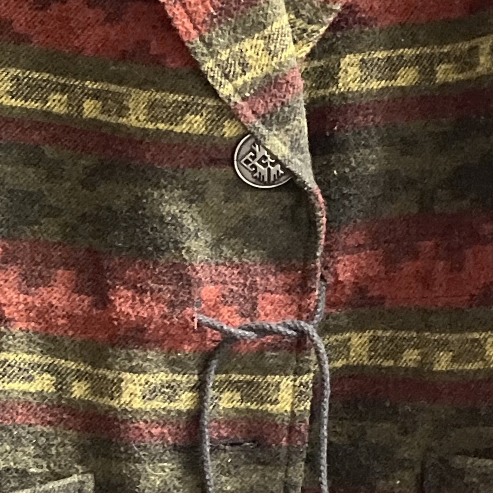 Vintage Gantos Southwestern Blazer Wool Blend Size M Aztec Western Blazer Tribal - Picture 4 of 11